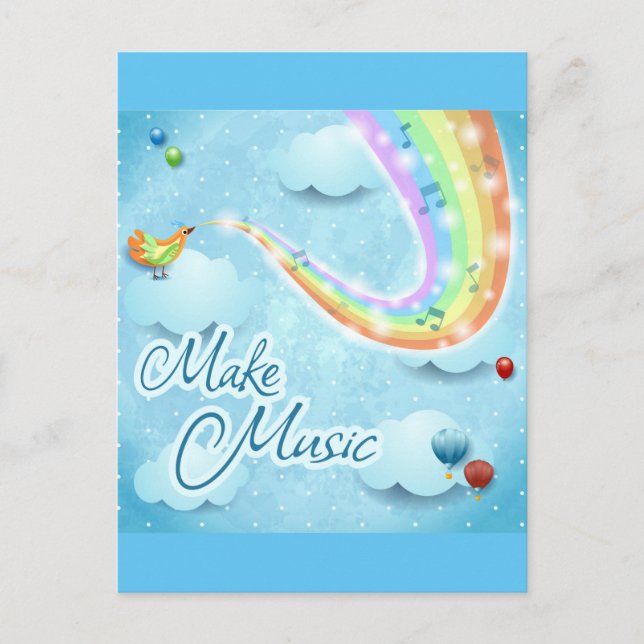 Carte Postale Faire de la musique (Devant)