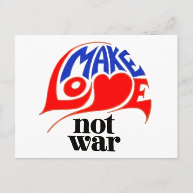 Carte Postale Faire de l'amour pas la guerre (Devant)