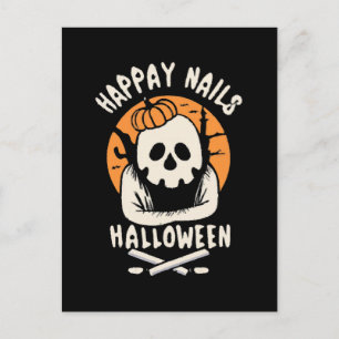 Carte Postale Faire des Ongles Magnifiques pour Halloween