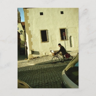 Carte Postale Faire du vélo doucement avec votre chien