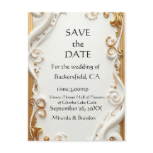 "Faire invitation de mariage botanique dorée éléga