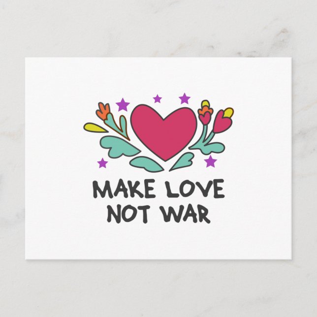 Carte Postale Faire l'amour pas la guerre (Devant)