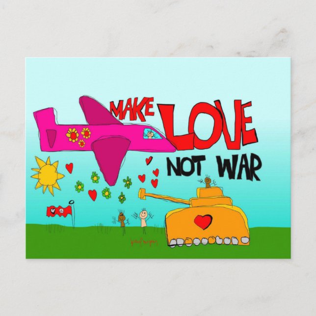 Carte Postale faire l'amour pas la guerre (Devant)