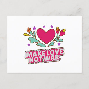 Carte Postale Faire l'amour pas la guerre
