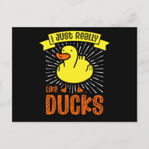 Carte Postale Faire-part 03.Canard en caoutchouc pour les amateurs de canar