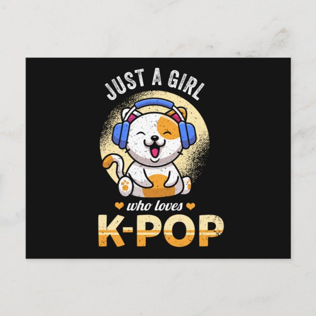 Carte Postale Faire-part 48.Juste Une Fille Qui Aime KPop (Devant)