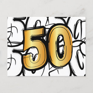 Carte Postale Faire-part 50 ans de jubilé, d'abraham, de sarah ou de mariag