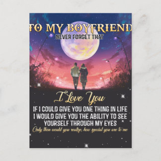 Carte Postale Faire-part À Mon Petit Ami Je T'Aime