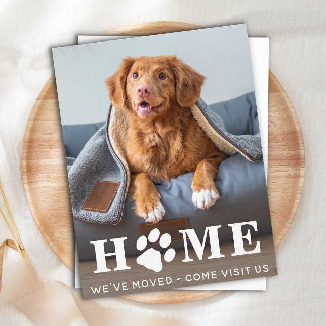 Carte Postale Faire-part Accueil Chien Déménagement Nous avons Déménagé Ani (Créateur téléchargé)