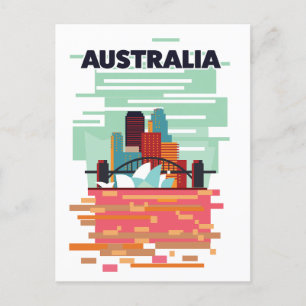 Carte Postale Faire-part affiche Australie Travel