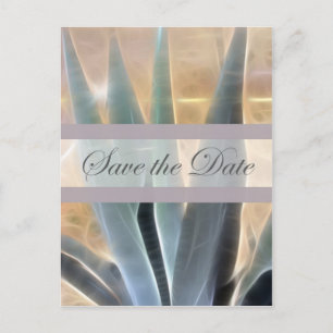 Carte Postale Faire-part Agave bleu 1 économies de lueur le mariage de date