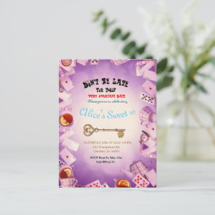 Carte Postale Faire-part Alice Au Pays Des Merveilles Économisez La Date In