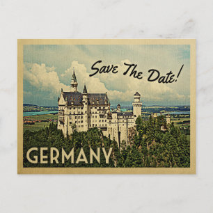 Carte Postale Faire-part Allemagne Sauvez La Date Neuschwanstein Castle