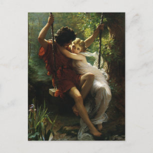 Carte Postale Faire-part Amateurs en Swing. Printemps, Enregistrer la date