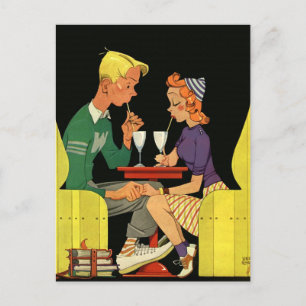 Carte Postale Faire-part Amour Vintage, Romance, Romantique, Économisez la 