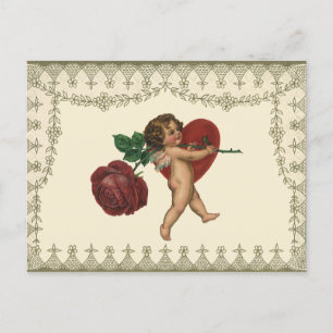 Carte Postale Faire-part Amour Vintage, Romance, Romantique, Sauvegarder la