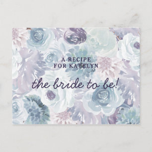 Carte Postale Faire-part Annabelle Vintage Floral Bride to Be Recette Card