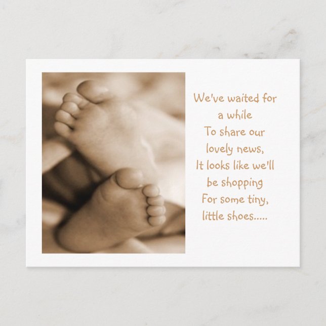 Carte Postale Faire-part Annonce de bébé (Devant)