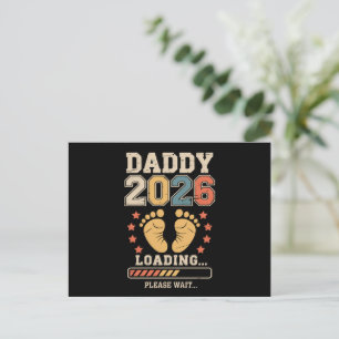 Carte Postale Faire-part Annonce de bébé Papa 2026 en chargement Papa futur