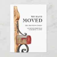 Annonce de déménagement Boîte aux lettres aquarell