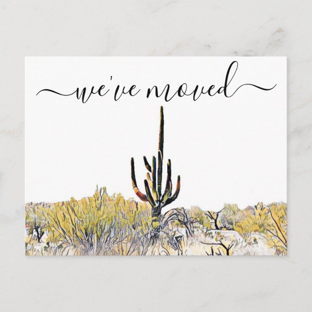 Carte Postale Faire-part Annonce de déménagement dans le désert d'Arizona a (Devant)