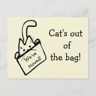Carte Postale Faire-part Annonce de déménagement de dessin animé mignon de