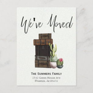 Carte Postale Faire-part Annonce de déménagement Nous avons déménagé Suitca