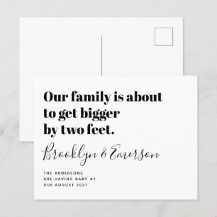 Carte Postale Faire-part Annonce de grossesse adorable