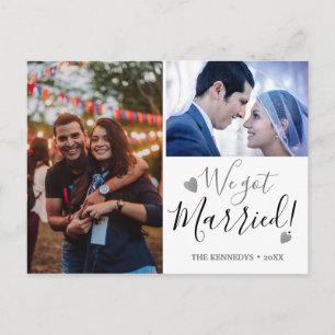 Carte Postale Faire-part Annonce de mariage photo de Nous sommes mariés 2