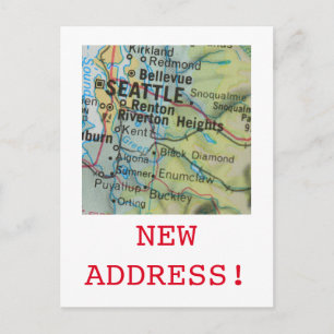 Carte Postale Faire-part Annonce de nouvelle adresse à Seattle