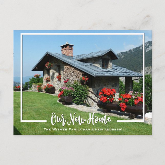Carte Postale Faire-part Annonce de nouvelle maison photo Nous avons déména (Devant)