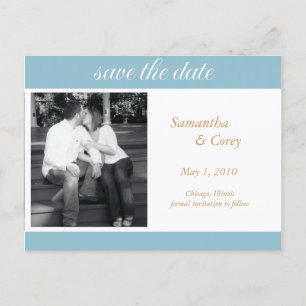 Carte Postale Faire-part annonce de sauvegarde de date de photo