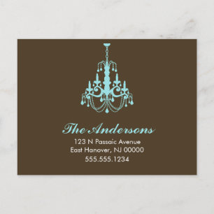Carte Postale Faire-part Annonces de déménagement du lustre