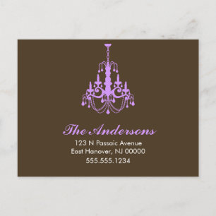 Carte Postale Faire-part Annonces de déménagement du lustre