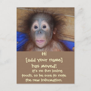 Carte Postale Faire-part Annonces de déménagement face à face