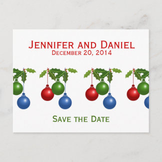 Carte Postale Faire-part Annonces de mariage Save the Date avec boules de h