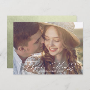 Carte Postale Faire-part Aquarelle Dégradé Merci Sage Vert ID786