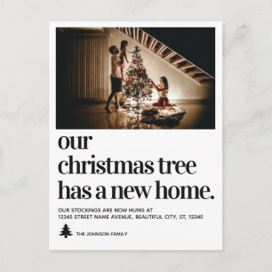 Carte Postale Faire-part Arbre de Noël Chic Nouveau Accueil Photo Holiday M