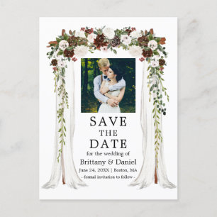 Carte Postale Faire-part Arche de voûte de cérémonie de mariage aquarelle v