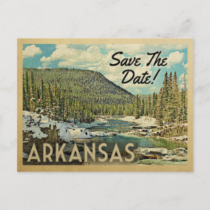 Carte Postale Faire-part Arkansas Sauvegarder la date Montagnes Rivière Nei