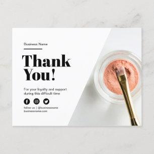 Carte Postale Faire-part Artiste de maquillage de fidélité du Merci