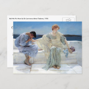 Carte Postale Faire-part Ask Me No More par Alma Tadema Mariage