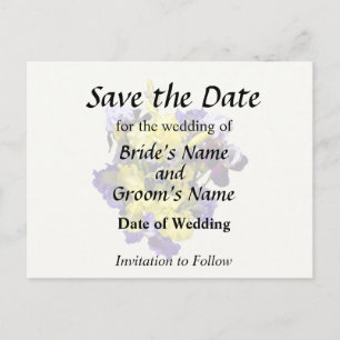 Carte Postale Faire-part Assortiment d'iris jaunes et violets