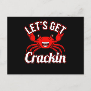 Carte Postale Faire-part Attrapons le crackin Crabbing Crab Crab Lobster