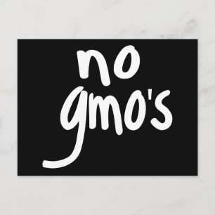 Carte Postale Faire-part Aucun OGM Promotion des additifs alimentaires Noir