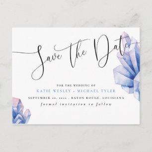 Carte Postale Faire-part Aura Crystal Amethyst Enregistrer la date