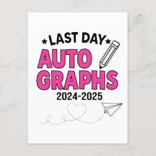 Carte Postale Faire-part Autographes de dernière journée 2024-2025