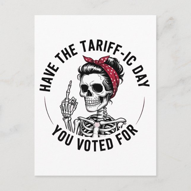 Carte Postale Faire-part Ayez la journée Tarrafic que vous avez votée contr (Devant)