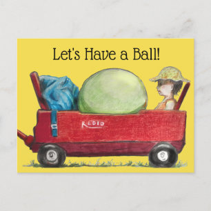 Carte Postale Faire-part AYONS UNE PARTIE de BOULE par Slipperywindow