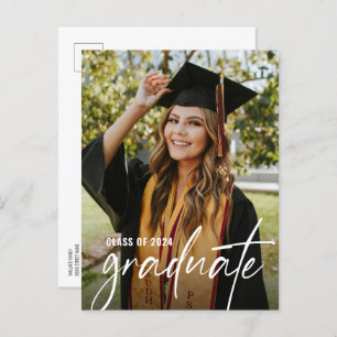 Carte Postale Faire-part Baccalauréat en sciences Custom Graduate Photo